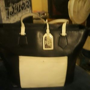 ralph Lauren black and white purse